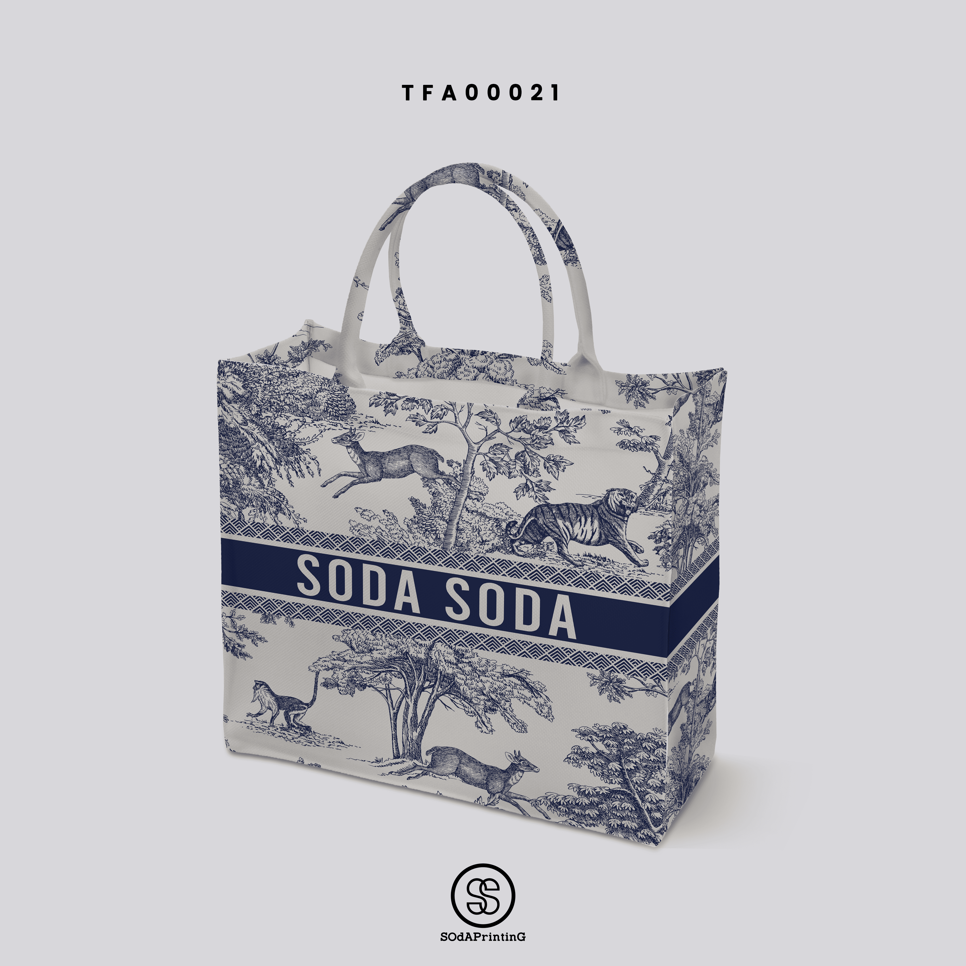 กระเป๋า Book Tote Bags ลาย FOREST รหัส TFA00021 #ใส่ชื่อได้ #SOdAbag #SOdAPrintinG #ForestCollection