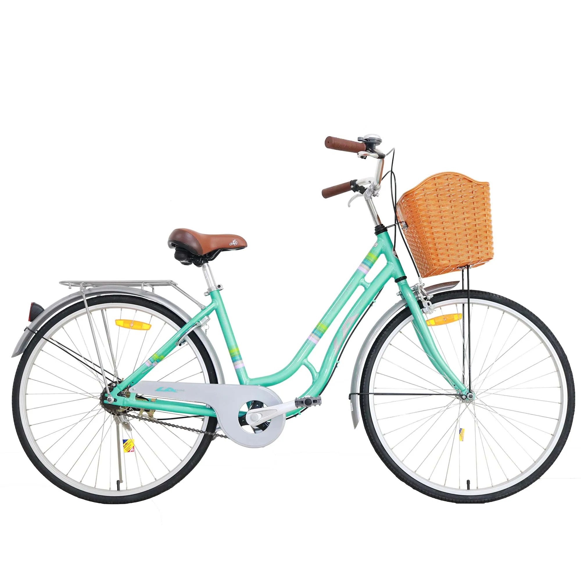 จักรยานทรงวินเทจ จักรยานแม่บ้าน LA Color of ride วงล้อ 26 นิ้ว เฟรมALLOYเบา พร้อมตะกร้าหน้า (มีสินค้าสีแดง)