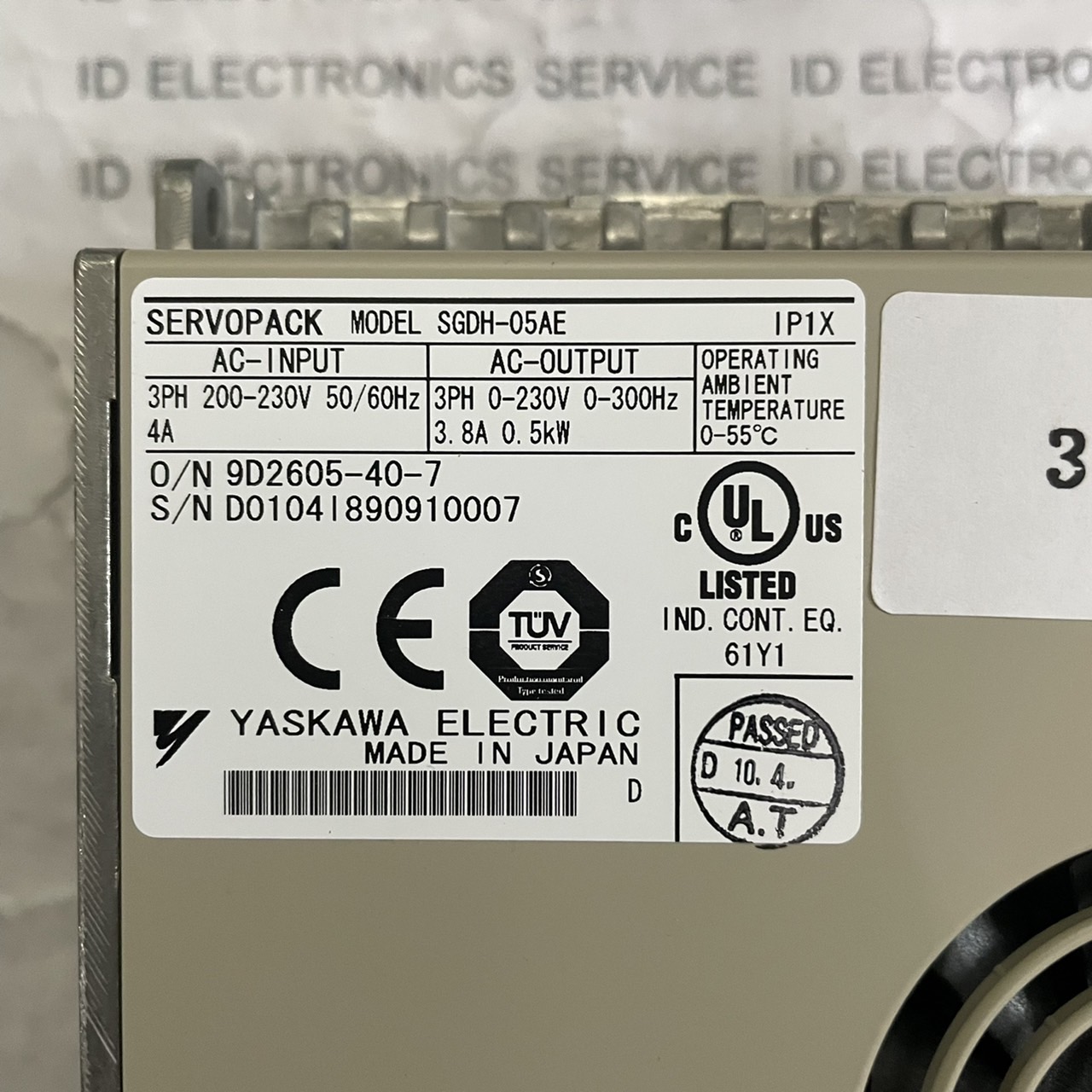 SGDH-05AE SERVOPACK " YASKAWA "