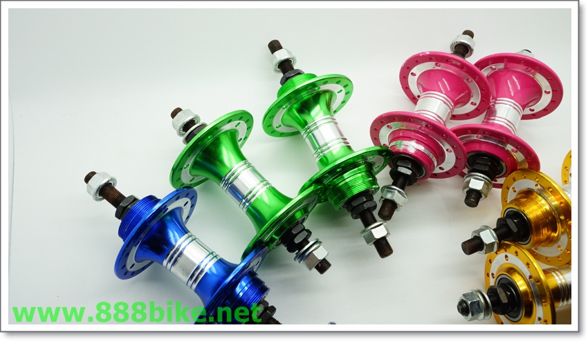 ดุมวีเบรค ดุมรถจักรยานฟิคเกียร์ 36 รู เกลียว 2ชั้น 2 ด้าน มีสีดำ แดง ส้มทอง ฟ้า เงิน(โปรดระบุสีและรูตรงหมายเหตุ)