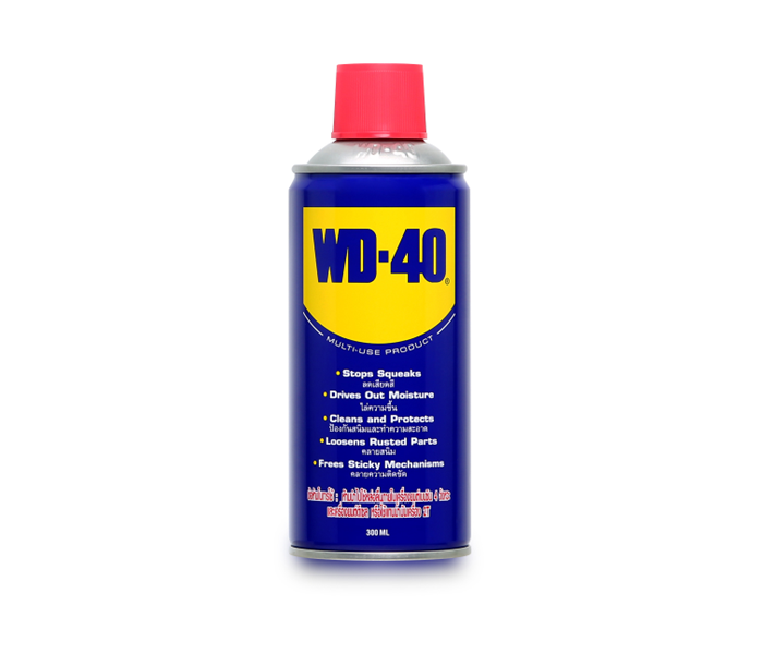 น้ำมันอเนกประสงค์ WD-40 ขนาด 300ml. ใช้หล่อลื่น, คลายติดขัด, ไล่ความชื่น, ทำความสะอาด, ป้องกันสนิม, สีใส, ไม่มีกลิ่นฉุน Pn.W051-0038 (แท้) ##(*)