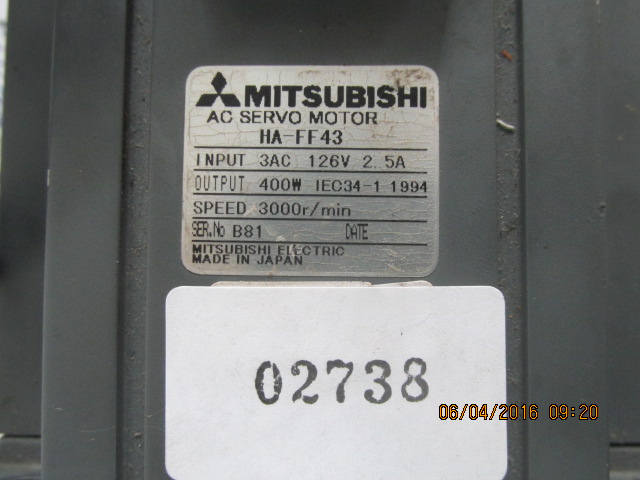 SERVO MOTOR “ MITSUBISHI ” รุ่น HA-FF43