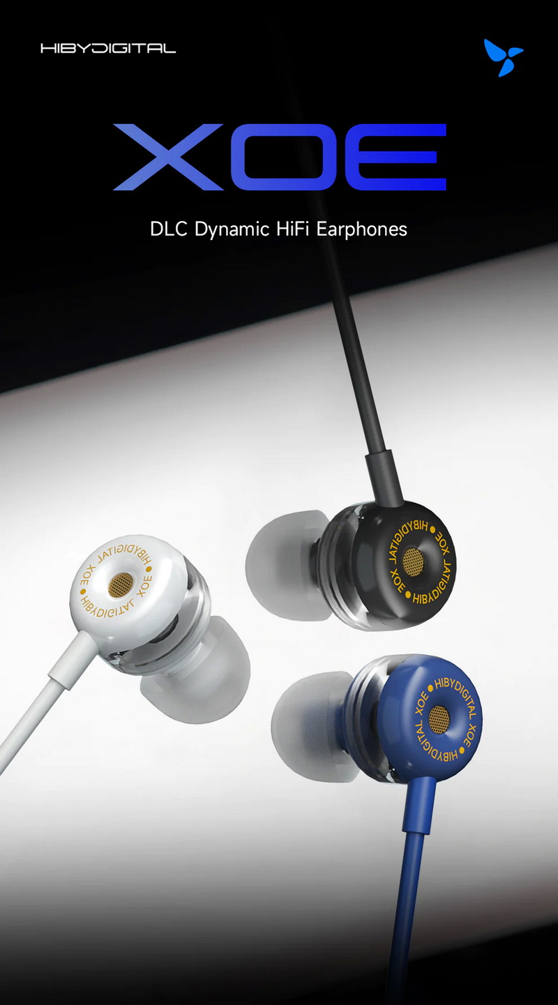 HiBy Digital XOE หูฟังไฮไฟไดนามิกความละเอียดสูง ไดอะแฟรม DLC ประกันศูนย์ไทย