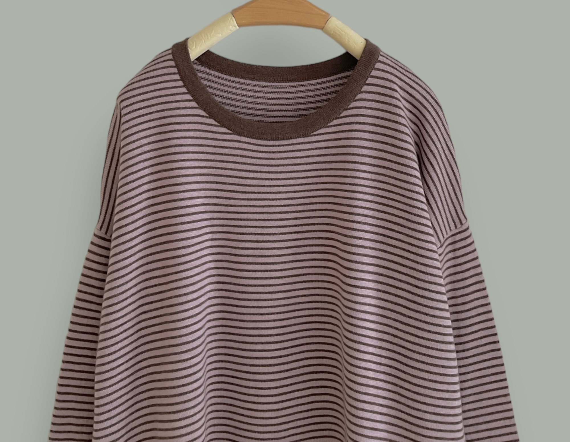 เสื้อยืดไหมพรมลายทาง
