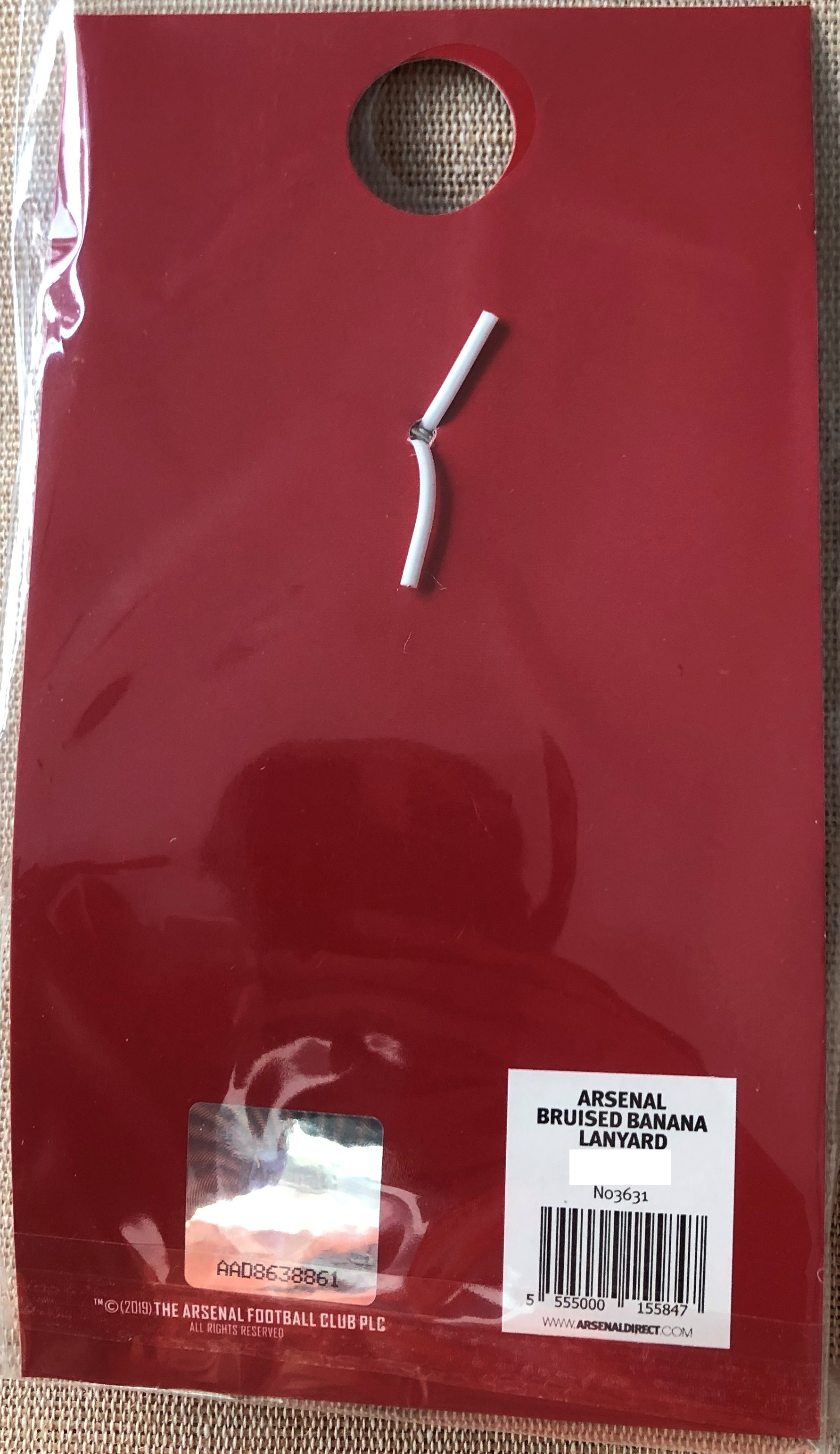 สายคล้องคอติดบัตร ฟุตบอล สโมสรอาร์เซนอล - Away Kit 1990/92 ใหม่ / ARSENAL Football Club Lanyard - Away Kit 1990/92 NEW