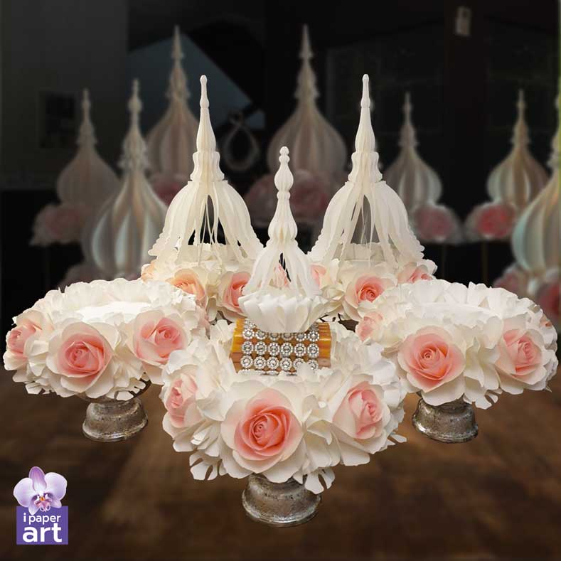 พานขันหมากเอก ชุด 5 พาน | สินค้าไทย งานปราณีต