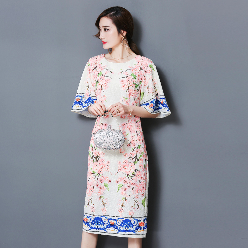 พร้อมส่ง ชุดทำงาน เดรสสุดหรู สไตล์ D&G งานพิมพ์