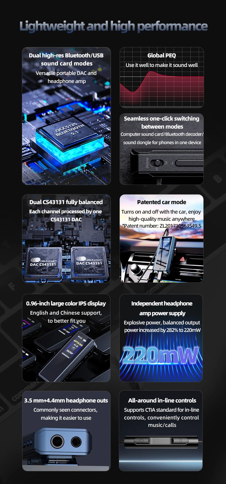 FiiO BTR13 Bluetooth DAC/AMP ชิป CS43131 x2 รองรับ LDAC, Dual Hi-Res ประกันศูนย์ไทย