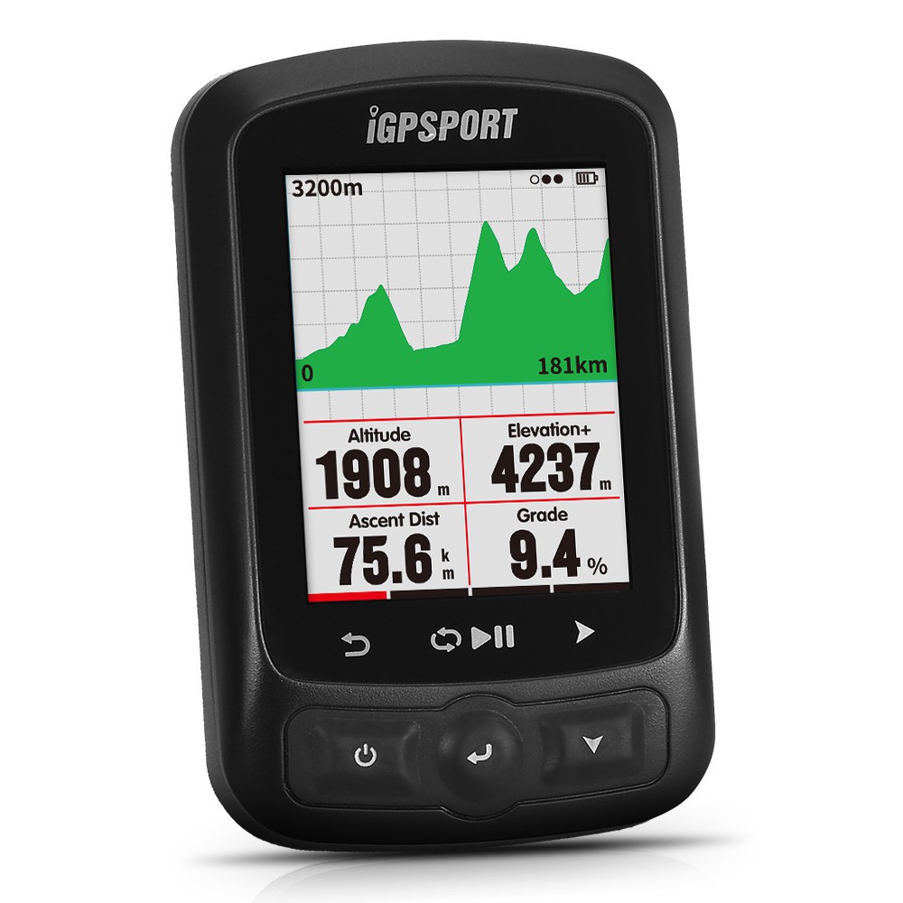 ไมล์จักรยาน IGPSPORT IGS618 ANT+ ฟังก์ชั่นเครื่อง GPS หน้าจอสี เมนูภาษาไทย