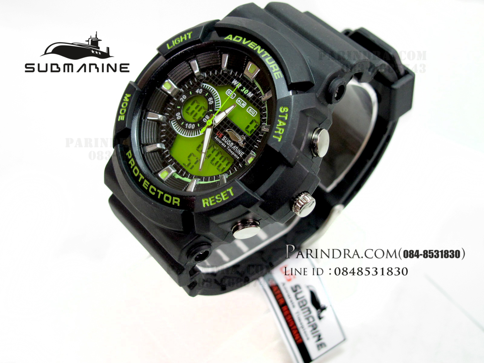 US submarine Protector รุ่น TP3147M สีดำตัดเขียว