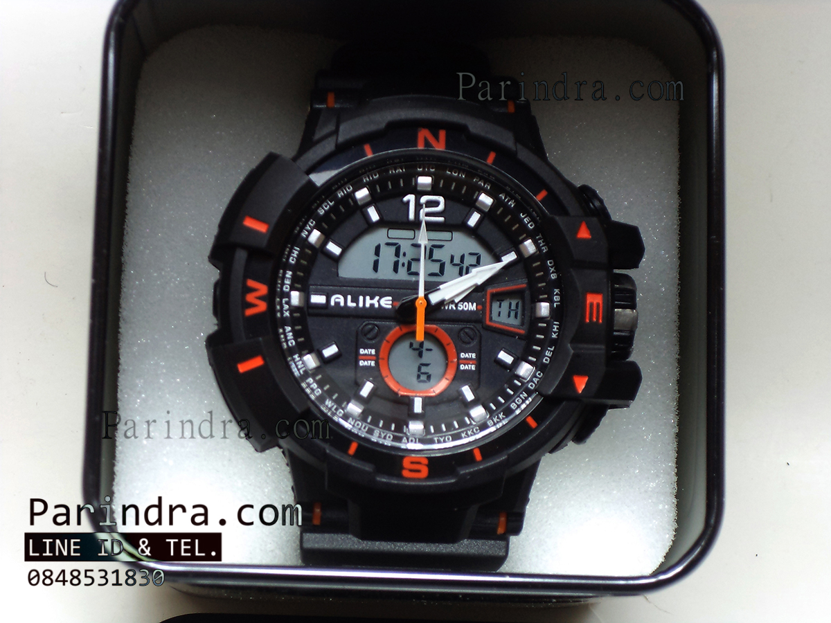 นาฬิกาข้อมือ ALIKE Sport Watch รุ่น AK14109 สีดำพิมส้ม