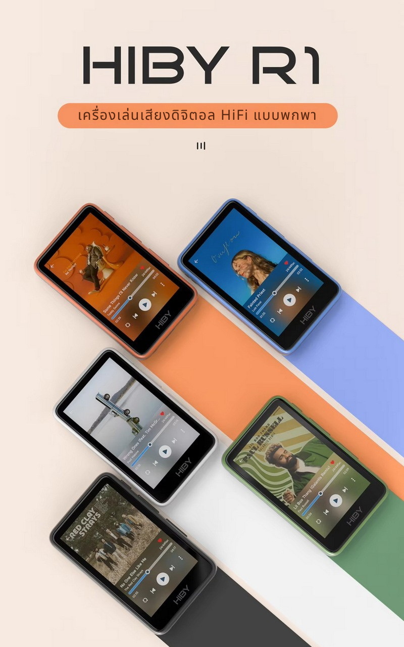 HiBy R1 เครื่องเล่นเพลงจิ๋ว ชิป DAC CS43131 จอทัชสกรีน รองรับ Dual Hi-Res ประกันศูนย์ไทย