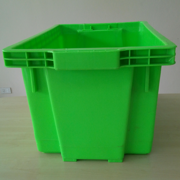ลังทึบ ขนาด41.7 x 66.5 x 33.4 cm. บรรจุ 50 KG. เกรดA HDPE เบอร์ 435 สะพานปลา