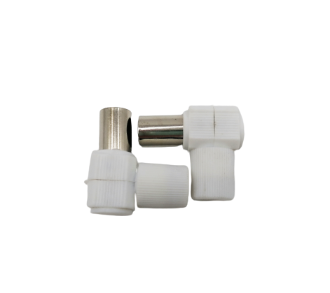 *เลิกจำหน่าย* ปลั๊ก75โอห์ม(ทีวี) พลาสติก ด้ามงอ (ผู้) PAL-107 (แพ๊คคู่)