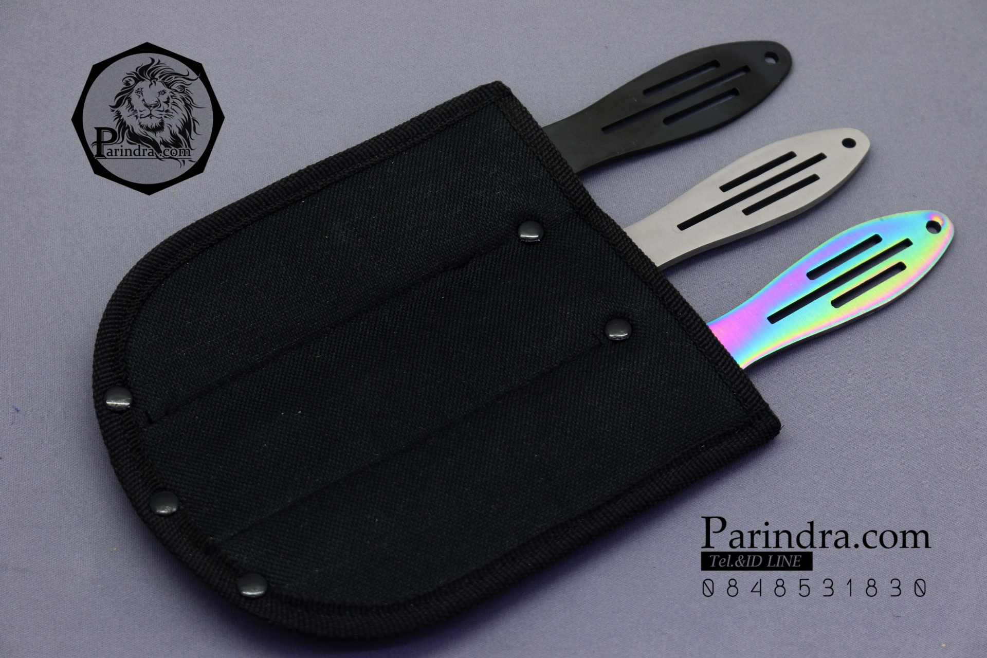 มีดขว้าง มีดบิน สามสี น้ำหนักดี มีซองพกสวยงามครับ