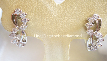 BE322RD ต่างหูรูปแบบคล้าย อินฟินิตี้ งานสวยมากๆๆ เหมือนจริงมากๆๆ เพชรCZ แวววาว