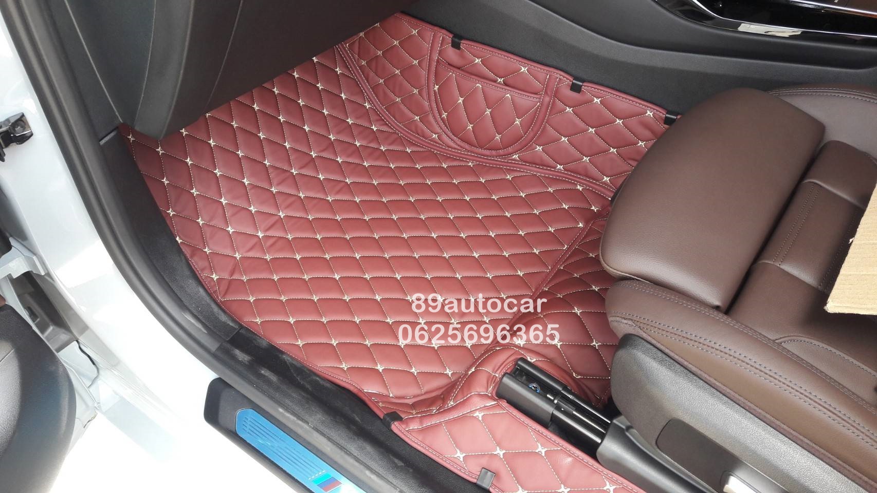 พรมรถยนต์ BMW X3 Xdrive 20d ปี 2022 ปูพรม6D สีแดงเลือดหมู เต็มคัน