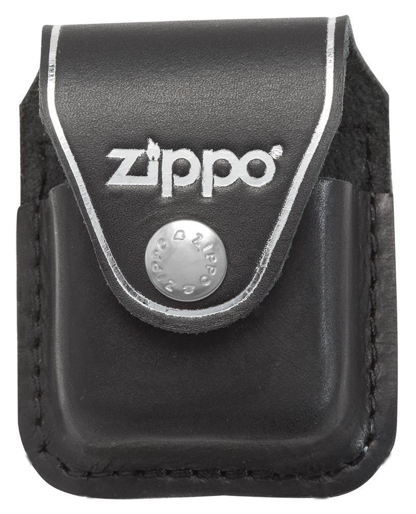 กระเป่าหนังใส่ไฟแช็ค Zippo แท้ - Genuine Zippo LPCB, Black Leather Lighter Pouch with Clip แบบคลิปเหน็บ