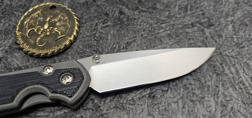 Chris Reeve Small Sebenza 31 lnlay LH Drop Point Black Canvas Micarta CPM Magnacut(มือซ้าย)