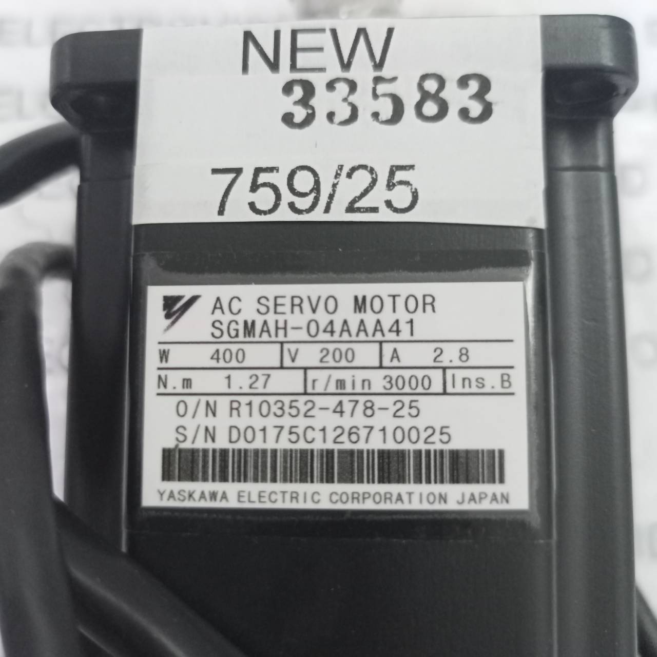 SGMAH-04AAA41 SERVO MOTOR " YASKAWA "