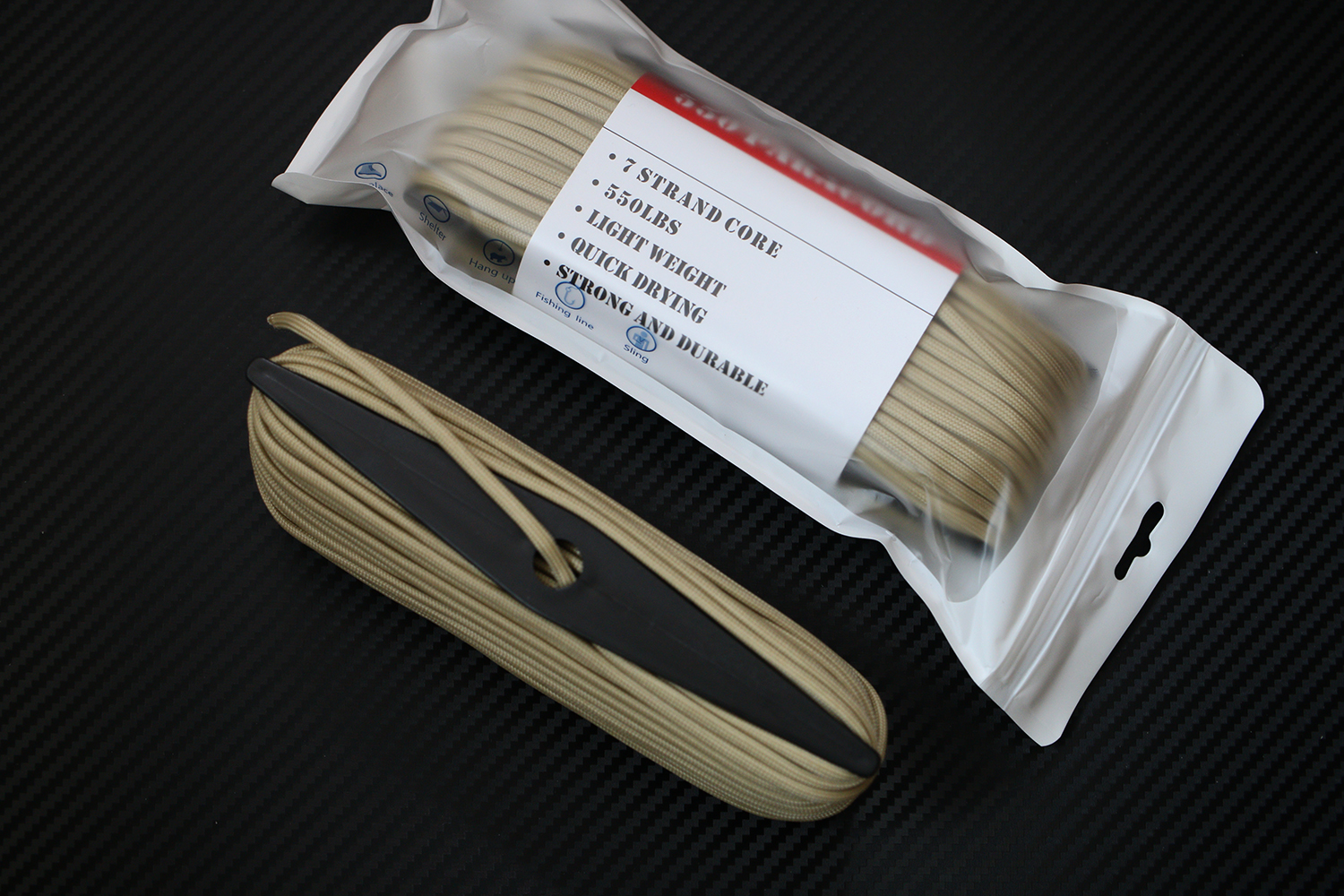 เชือกพาราคอร์ด PARACORD 550 คุณภาพสูง # TAN ใช้ได้งานได้เอนกประสงค์