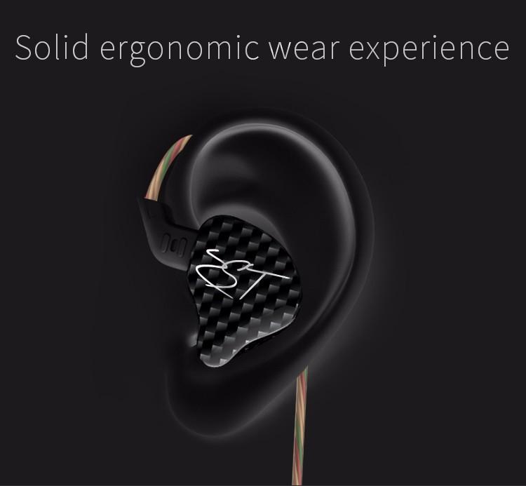 KZ ZST Colorful หูฟัง hybrid 1DD+1BA สายถักส้มรุ่น มีไมค์