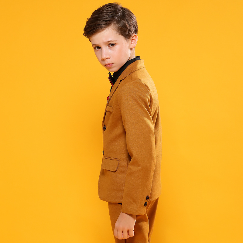 Pre-order ชุดสูทเด็กชาย สีน้ำตาลทอง