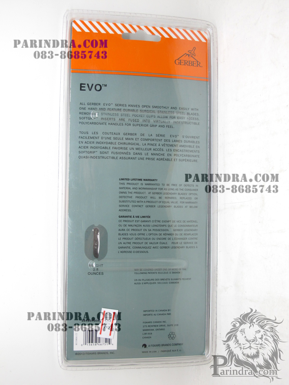 มีดพับ GERBER Drop Point Serrated Edge (OEM)