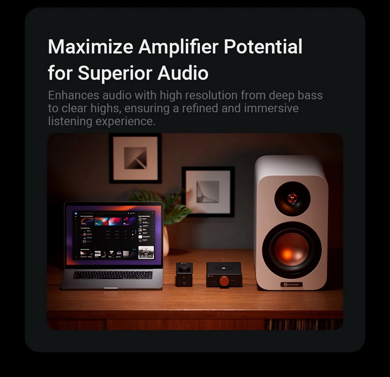 Fosi Audio SK02 DAC/AMP ตั้งโต๊ะขนาดเล็ก ชิป ESS ES9038Q2M+SGM8262 ประกันศูนย์ไทย