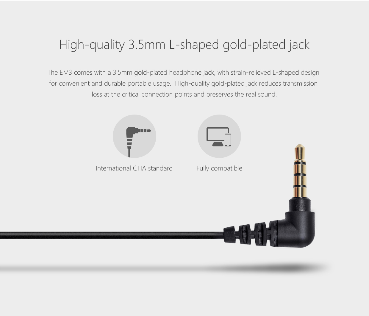 หูฟัง FiiO เอียบัด รุุ่น EM3 หูฟังแบบเปิดมีไดรเวอร์ขนาดใหญ่ เพิ่มพลังขับ เหมาะสำหรับเครื่องเล่นเพลงและโทรศัพท์