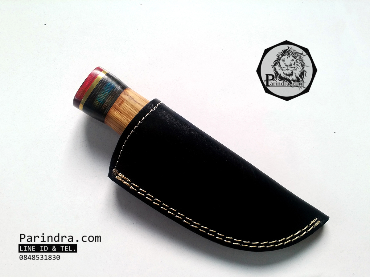 มีดดามัสกัส (Damascus) ด้ามไม้ ขนาด 8 นิ้ว ตีพับ 200 ชั้น นำเข้าจาก ปากีสถาน DPK005