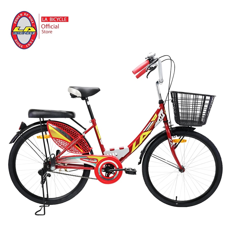 จักรยานแม่บ้าน LA Bicycle City Bike รุ่น CITY ล้อเหล็ก 24”