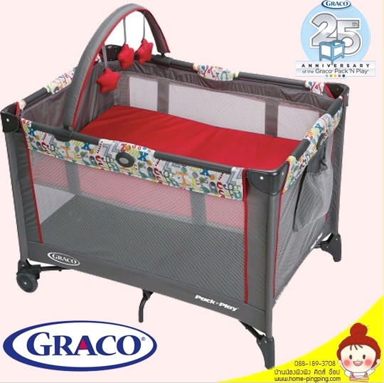 เตียงนอนเด็กอ่อน Base Folding Feet Playard TYPO (Pack N Play) รุ่น TYPO Collection ยี่ห้อ Graco