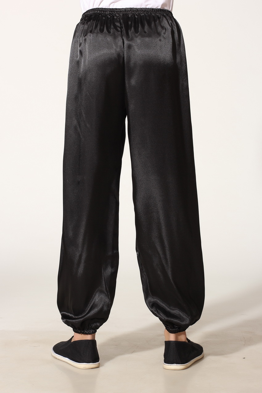 Pre-order ชุดจีนชาย แขนยาวผ้าแพร สีดำ