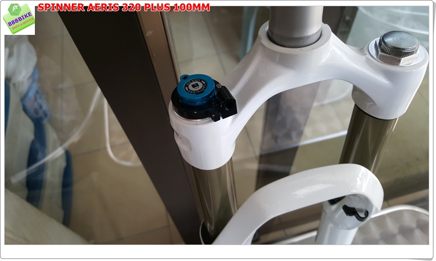 โช๊คลม SPINNER AERIS 320 air 27.5 PLUS 100MM. DISC ONLY32mm.650B AIR FORK, 27.5 with REMOTE (สีขาว) แกน9มม. คอตรง โช๊คลม 27.5