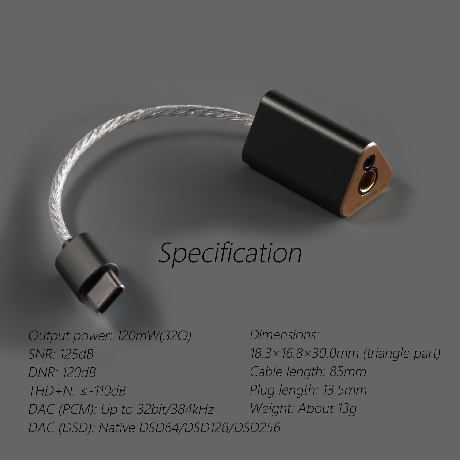 ขาย DD TC44B สายแปลง TypeC เป็น 2.5mm/4.4mm Balanced