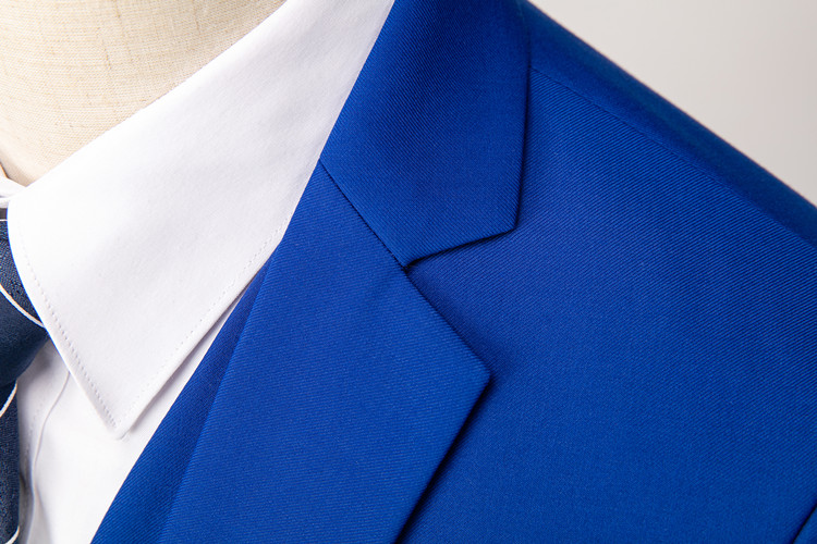 Pre-order เสื้อสูทชาย สีน้ำเงินสว่าง ทรงสลิม สไตล์เกาหลี