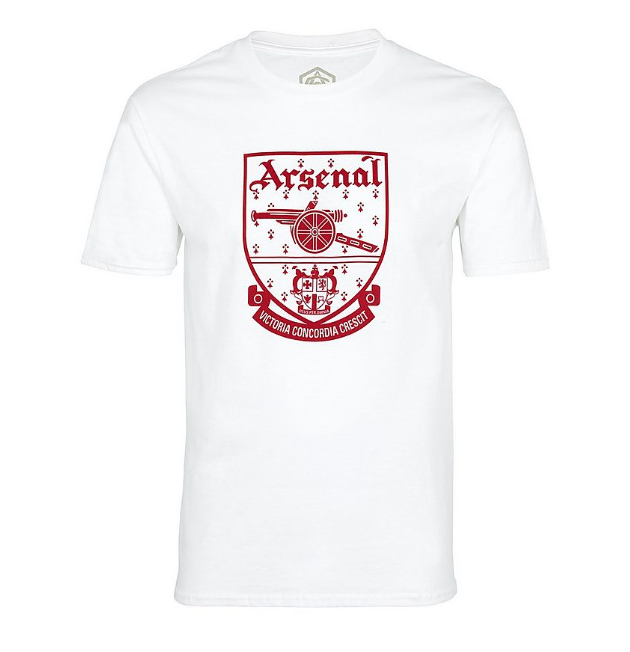 เสื้อทีเชิ้ตอาร์เซนอลย้อนยุค RETRO WHITE CREST ของแท้