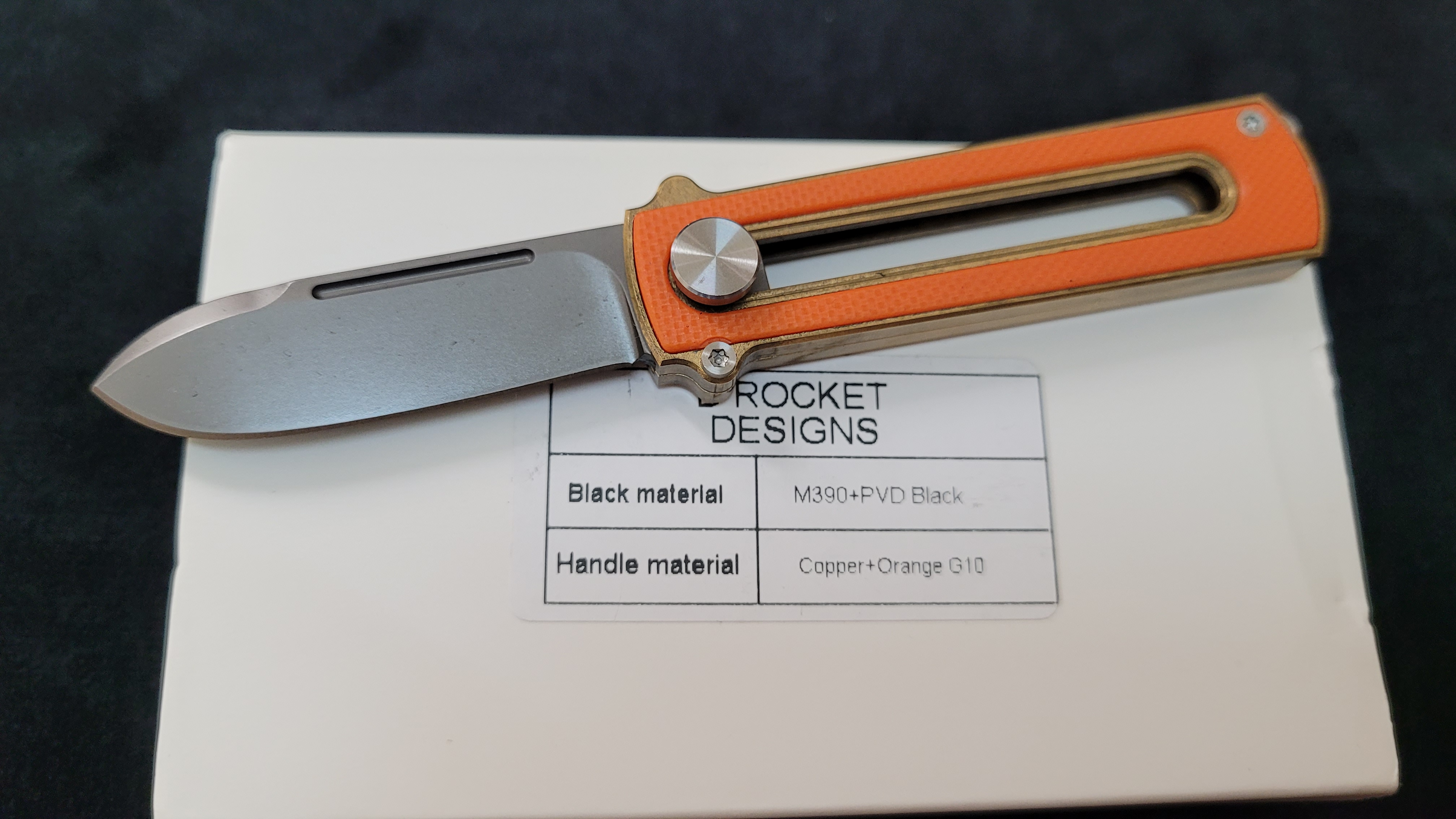 Al Br BarloX with M390 Blade-for a short time Dealer's Cost Orange DLC Black Blade