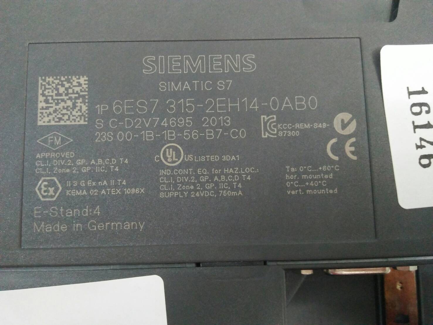 PLC “ SIEMENS ” รุ่น 6ES7 315-2EH14-0AB0