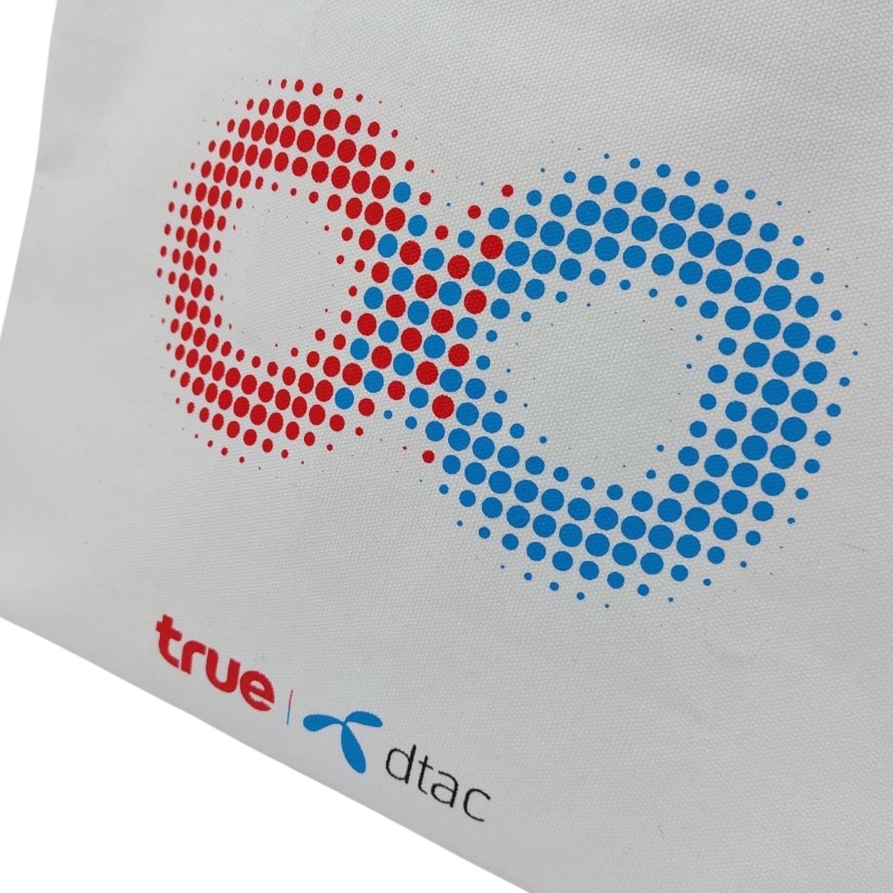 กระเป๋าผ้าแคนวาสออฟไวท์ ทรง Tote Bag ขนาด ก.45*ส.30*ก้น12 ซม.