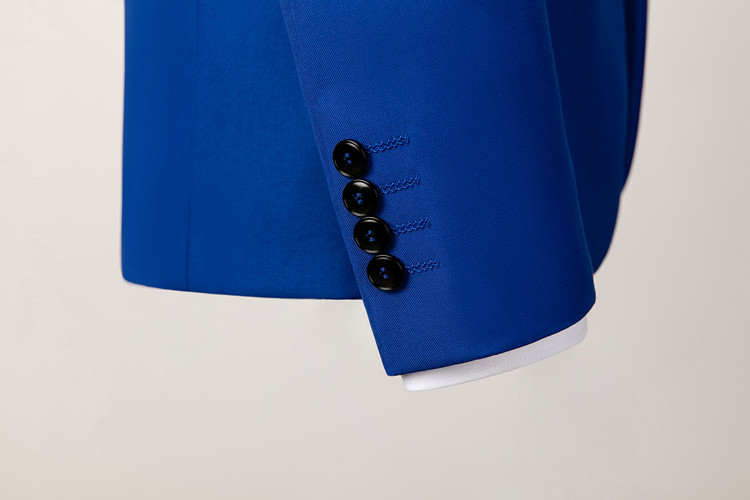 Pre-order เสื้อสูทชาย สีน้ำเงินสว่าง ทรงสลิม สไตล์เกาหลี