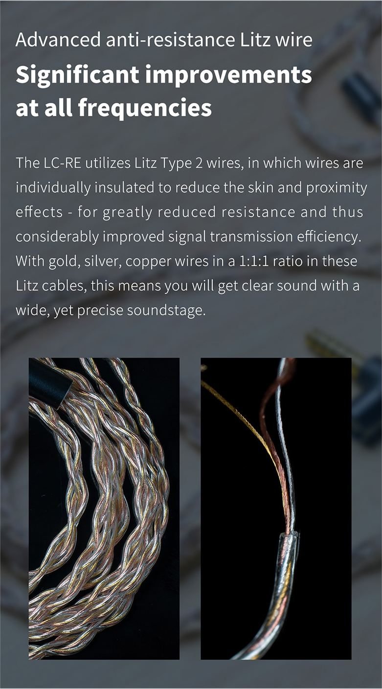 ขาย FiiO LC-RE สายหูฟังระดับ Hi-End ถัก 240 เส้น 4 แกน แบบ Litz Type 2 เปลี่ยนหัวแจ็คได้ 3 รูปแบบ