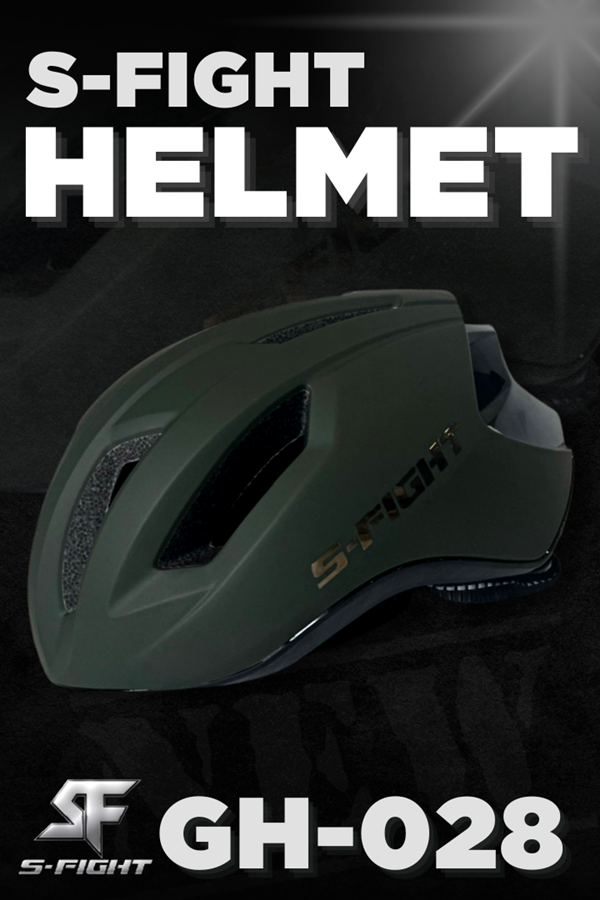 หมวกจักรยาน S-FIGHT รุ่น GH-028 HELMET น้ำหนักเบา เพียง 270 กรัม รอบศีรษ: 58-61cM ตัวล็อคเปลี่ยนใหม่ สายคาดมีแถบสะท้อนแสง สีเมทัลลิค