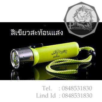 ไฟฉาย GadgetZ กันน้ำ ไฟฉายดำน้ำ ลึก 100 เมตร (สีเขียวสะท้อนแสง)