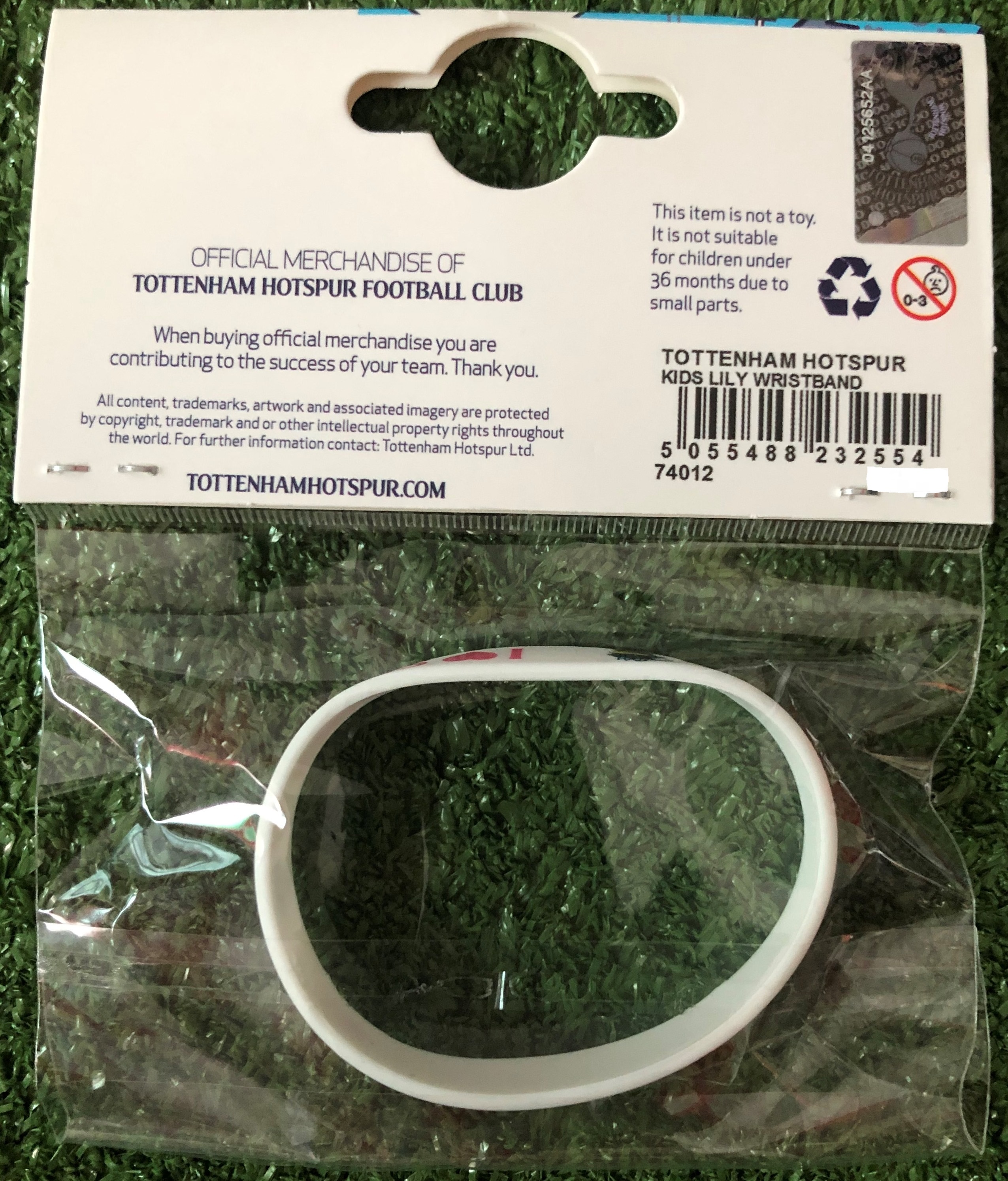 สายรัดข้อมือซิลิโคนฟุตบอล สโมสรท็อตแน่ม ฮ็อทสเปอร์ - LILY ใหม่ / TOTTENHAM HOTSPUR Football Club Silicone Wristband - LILY NEW
