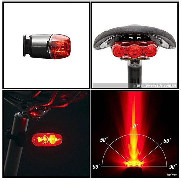 CATEYE ไฟท้ายกระพริบแคทอาย RAPID 3, AUTO TL-AU630, สีแดง tail light