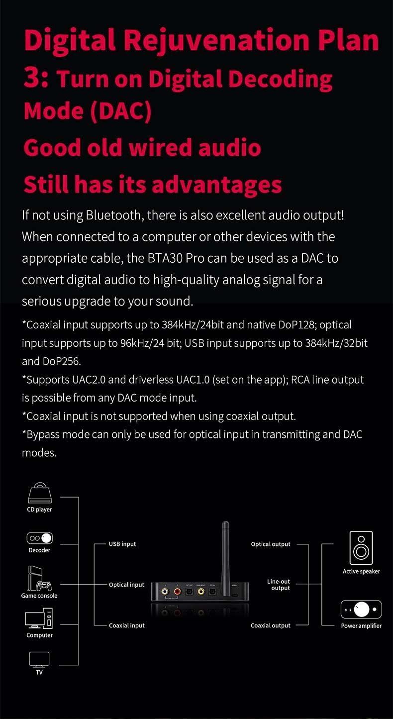 FiiO BTA30 PRO ตัวรับและส่งสัญญาณไร้สายรองรับ Bluetooth5.0 ประกันศูนย์ไทย