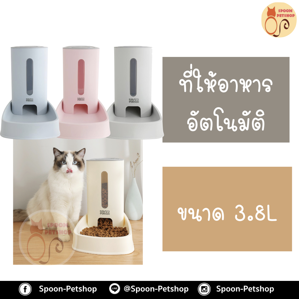 ชามให้อาหาร ที่ให้อาหาร อัตโนมัติ ไซส์จัมโบ้ 5kg มี 4 สี