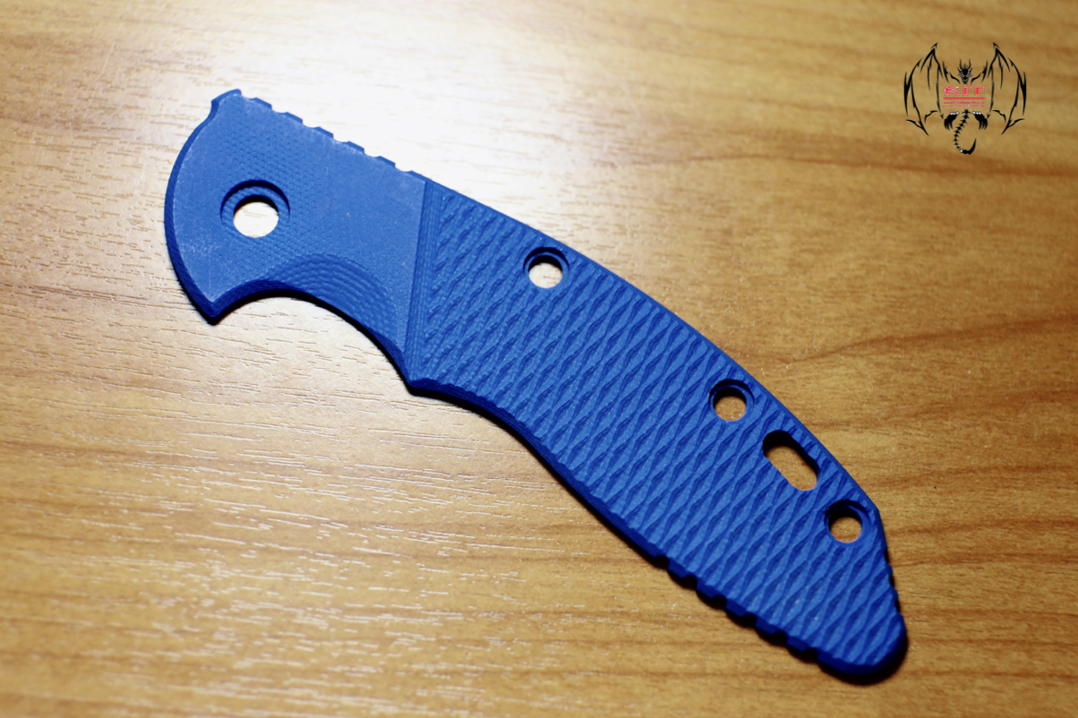 Hinderer RHK 3.5 XM-18 SCALE G10 Faux Bolster Blue